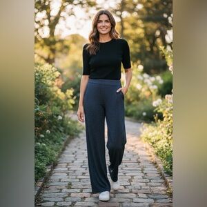 Navy shimmer pant